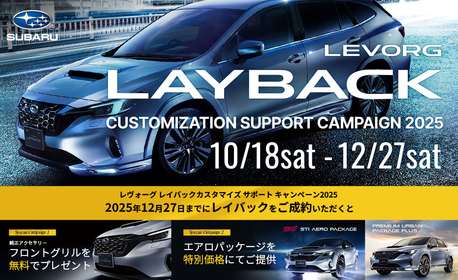 レイバック カスタマイズサポートキャンペーン