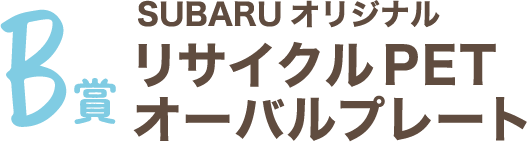 B賞 SUBARUオリジナル リサイクルPET オーバルプレート