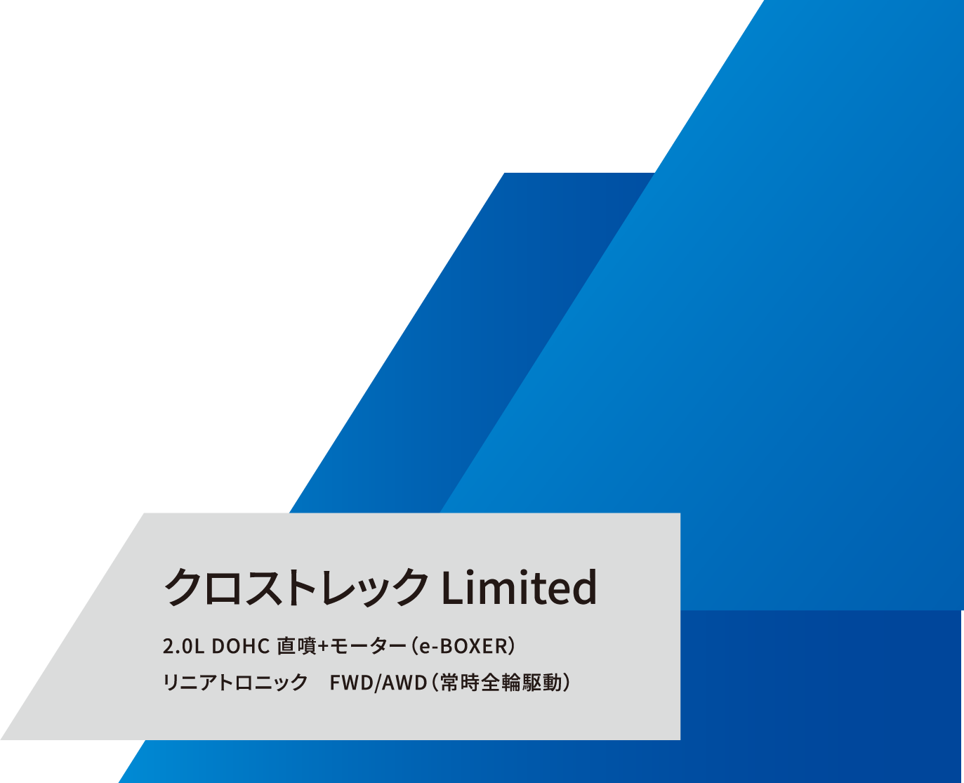 クロストレック Limited 2.0L DOHC 直噴+モーター（e-BOXER）リニアトロニック　FWD/AWD（常時全輪駆動）