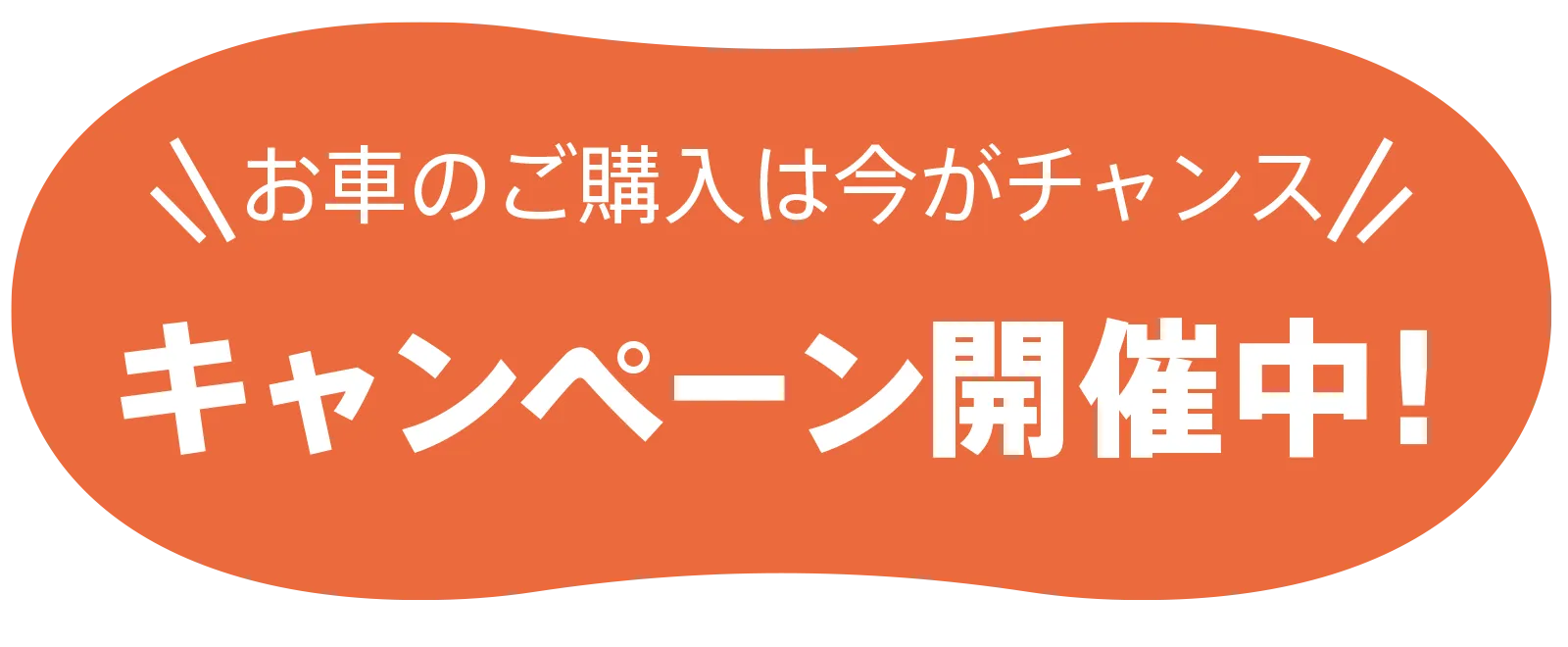 お車のご購入は今がチャンス! キャンペーン開催中